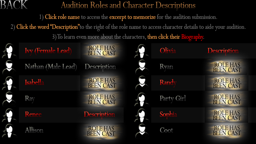 Rare Roles Text Auditions
